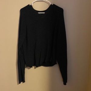 Navy Blue Cropped Sweater